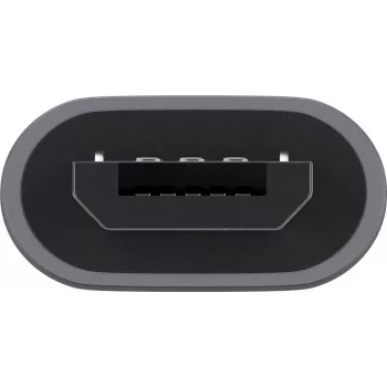 Goobay Adattatore USB 2.0 Hi-Speed, grigio, grigio – connettore femmina USB-C™ > connettore maschio USB 2.0 Micro (Type-B) (55553)