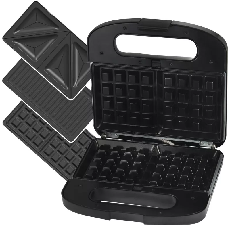 Macchina per panini e waffle Extralink Smart Life SJ-37A | tostiera e waffle maker | 1000 W, tostiera con 3 piastre intercambiabili