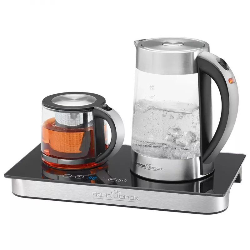 ProfiCook PC-TKS 1056 bollitore 1,7 L nero, acciaio inox, trasparente