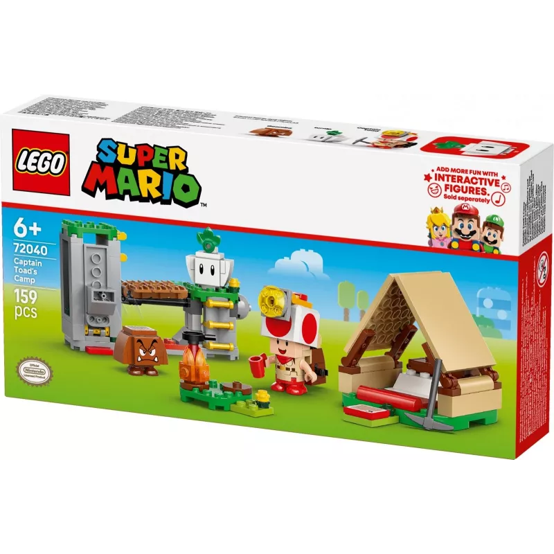 Giocattolo da costruzione LEGO Captain Toads Camp Set 72040 con funzioni interattive Super Mario