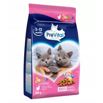 Crocchette per gatti PREVITAL Junior Chicken 950 g — crocchette per gattini, 35% proteine, 12% grassi