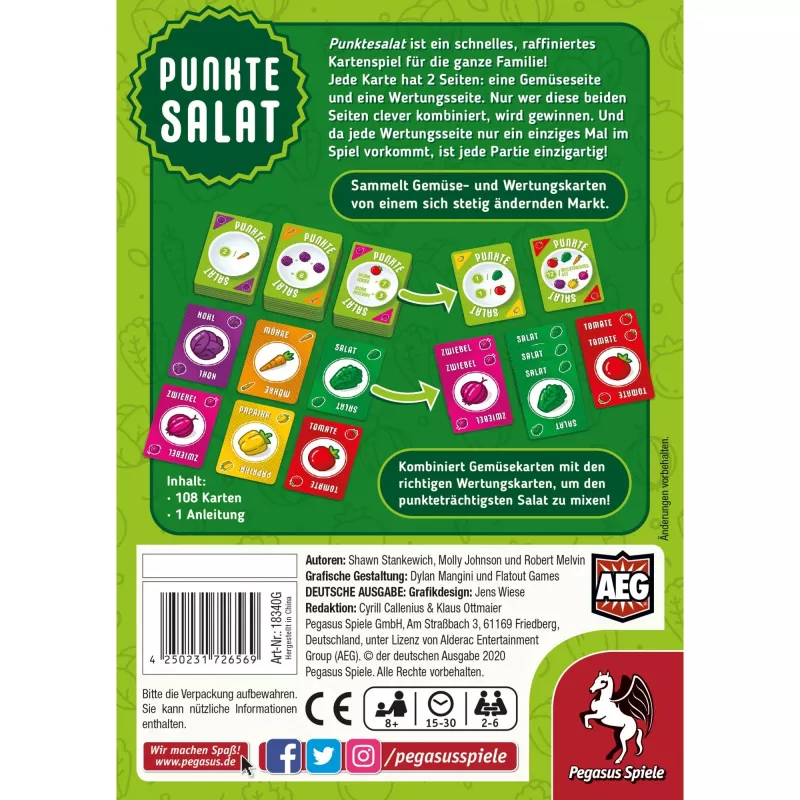 Pegasus Spiele Punktesalat gioco da tavolo Op