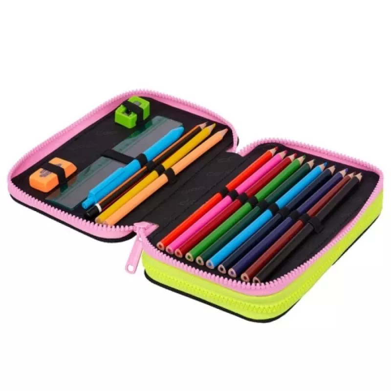 Astuccio portapenne doppio per studenti con dotazione CoolPack Jumper 2 PANDA GANG