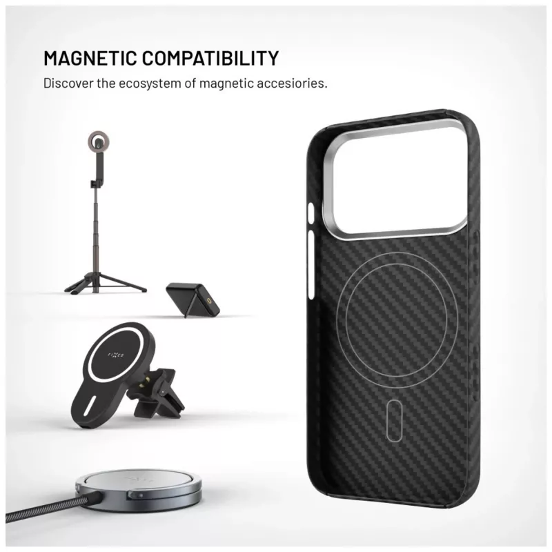 Custodia protettiva FIXED MagVelar per Apple iPhone 17 Pro, nera