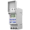 Timer elettronico per guida DIN QOLTEC 50983, a batteria, per circuiti di automazione