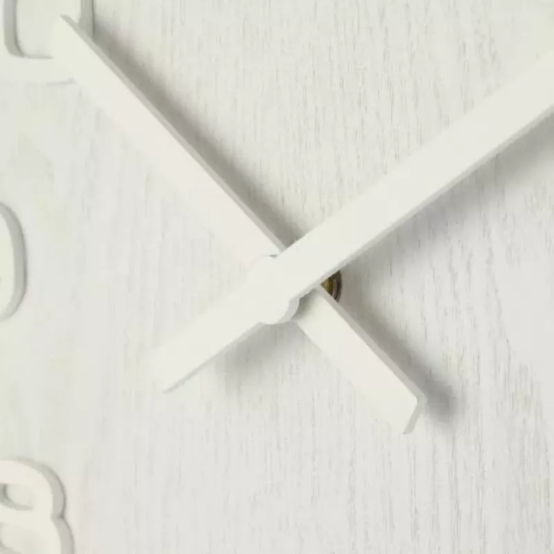 NeXtime 3096WI - orologio da parete - orologio al quarzo - rotondo - bianco - legno - legno