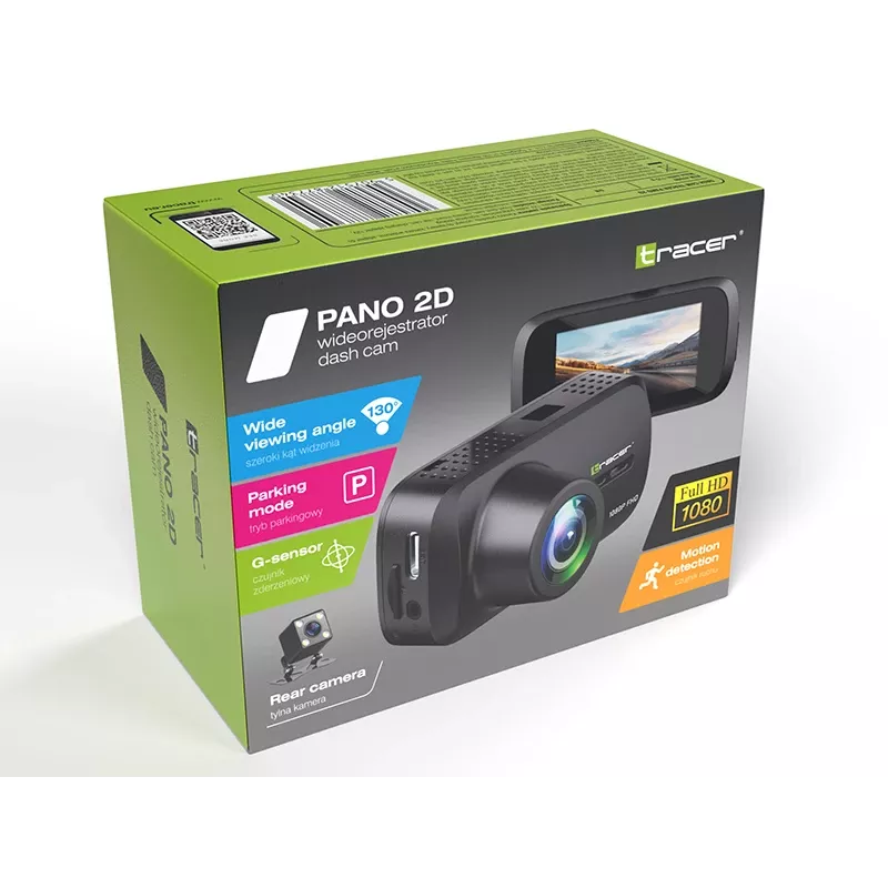 Auto-Dashcam TRACER Tracer Pano 2D – registrazione panoramica 2D, design compatto