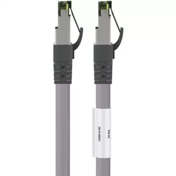 Goobay cavo patch CAT 8.1, S/FTP (PiMF), grigio, 3 m - LSZH senza alogeni, rame AWG 24 (55138)