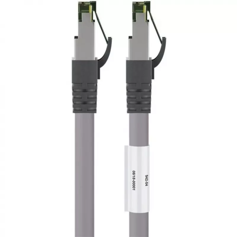 Goobay cavo patch CAT 8.1, S/FTP (PiMF), grigio, 3 m - LSZH senza alogeni, rame AWG 24 (55138)