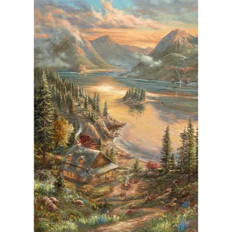 Thomas Kinkade Studios: Splendore sul lago, Puzzle 500 pezzi
