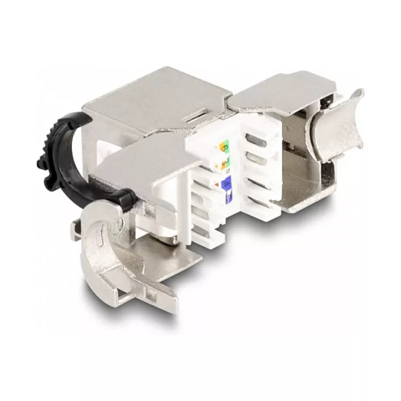 Modulo keystone DeLOCK RJ45 femmina su LSA Cat.6A STP con clip di bloccaggio
