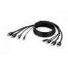 Cavo combo Belkin Secure KVM - cavo video / USB / audio - conforme TAA - USB, mini jack, HDMI (M)