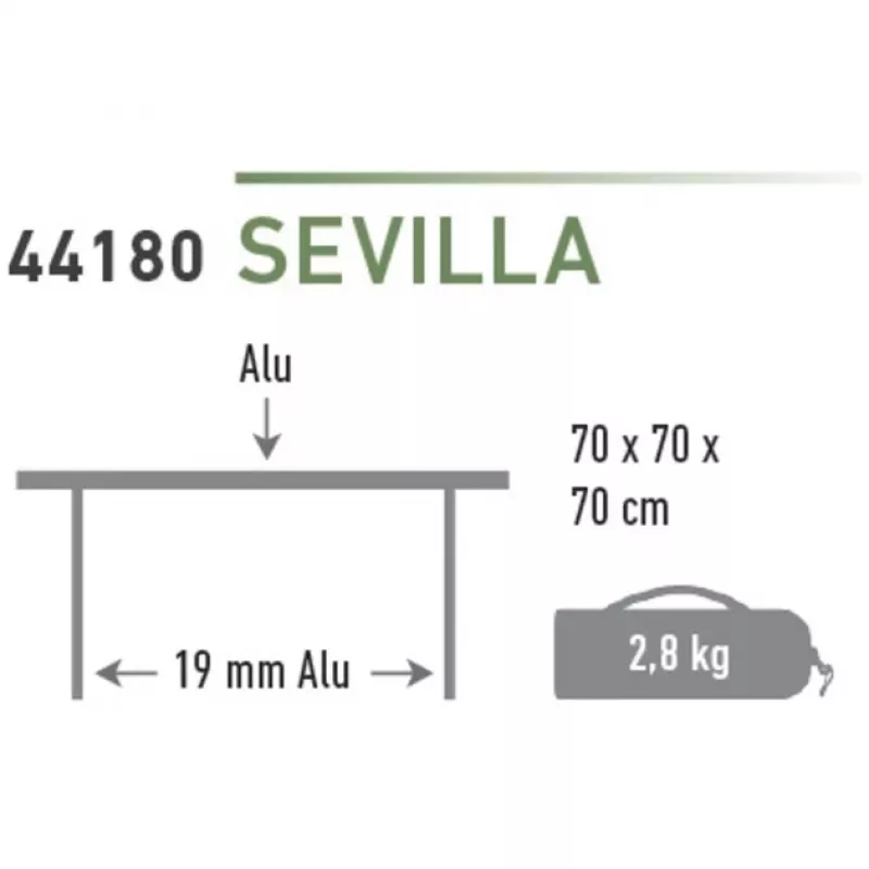 High Peak Tavolo da campeggio Sevilla 44180