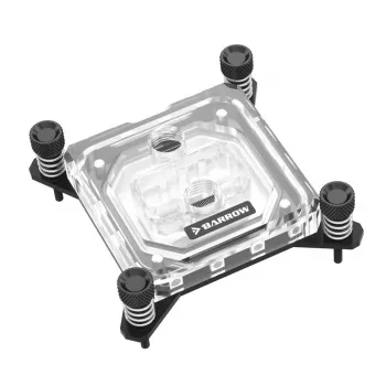 Water block Barrow LTYK3-04I nero acrilico RGB per raffreddamento CPU, coperchio in acrilico, illuminazione RGB