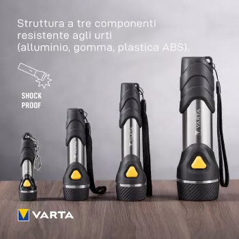 Varta Day Light Key Chain Light - portachiavi con luce - alluminio - nero - ABS sintetico - alluminio - gomma - LED - 1 lampada - 12 lm