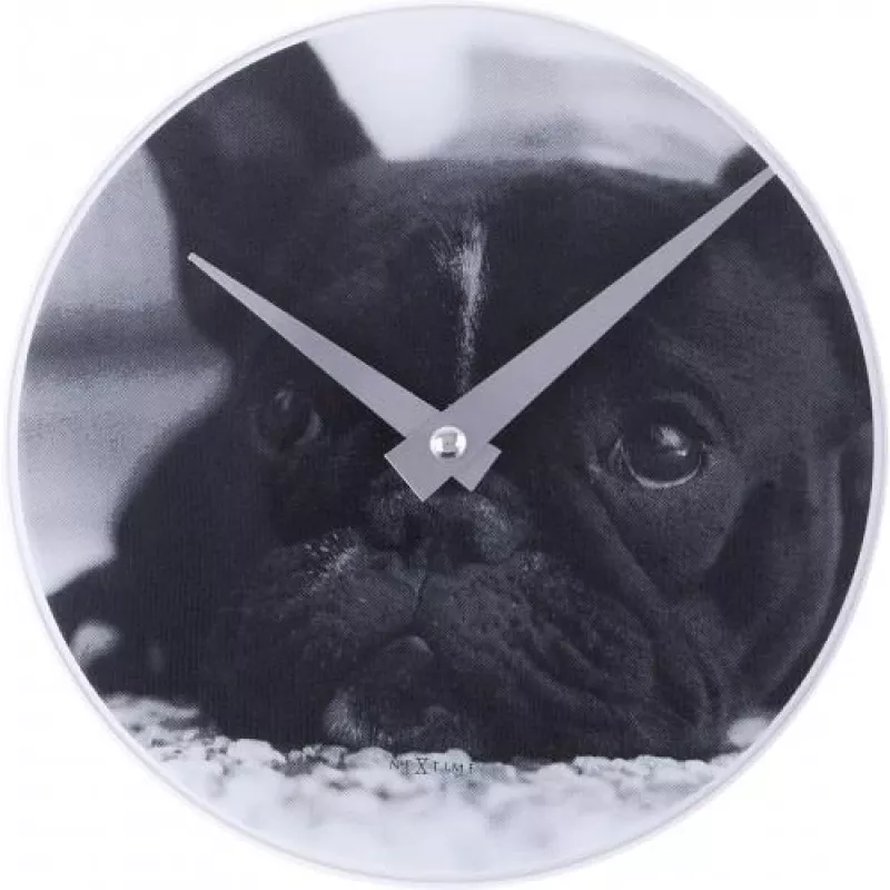 NeXtime orologio 5173 Little Dog, Ø20 cm, da parete, nero