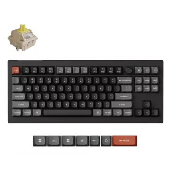 Tastiera meccanica Keychron V3 Ultra 8K — con filo e Bluetooth, layout QWERTY, RGB LED, nero