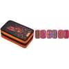 Astuccio Herlitz 50038794 morbido poliestere nero arancione 190x115x70 mm