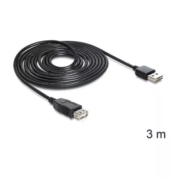 Cavo USB DeLOCK EASY-USB 2.0-A 3 m nero