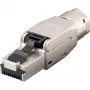 Connettore maschio RJ45 Goobay CAT 8.1 STP schermato, montaggio a crimpare in campo (61130)