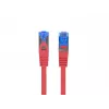 Cavo patch LANBERG S/FTP CAT.6A 0.5M rosso LSZH
