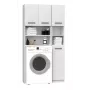 Mobiletto da bagno Top e shop ZESTAW MARPOL BIEL — freestanding, struttura bianca, 10 ripiani