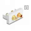 Presa DeLOCK Easy 45 2 x RCA bianco ABS