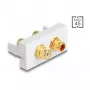 Presa DeLOCK Easy 45 2 x RCA bianco ABS