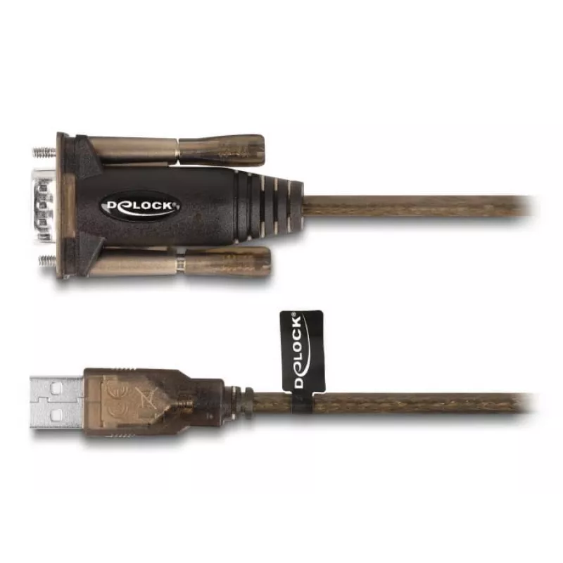 Adattatore USB 2.0 Type-A a seriale RS-232 D-Sub 9 poli connettore maschio DeLOCK 62646