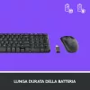Logitech Wireless Combo MK220 - Set tastiera e mouse - wireless - 2,4 GHz - italiano - grigio scuro (920-003721)