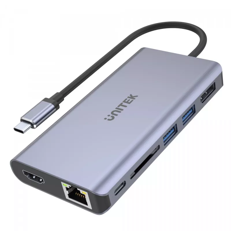 Hub UNITEK uHUB S7 USB 3.2 Gen 1 Type-C grigio