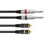 Cavo adattatore audio Omnitronic 1,0 m – 2×jack 3,5 mm su 2×cinch (modello 30225212)