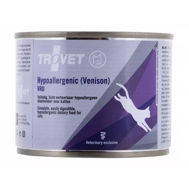 TROVET Hypoallergenic VRD con selvaggina - cibo umido per gatti - 200g