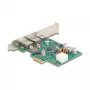Scheda PCI Express x1 DeLOCK USB Type-C PD 30W 2x USB Type-A 5Gbps