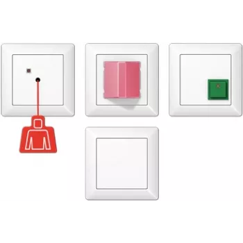 Interruttore a pressione Jung NRS AS 0834 WW — cablato, bianco, AC 24V