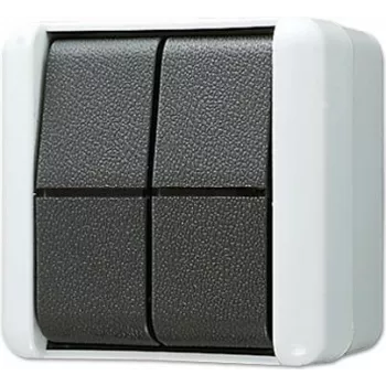 JUNG 809W interruttore elettrico pulsante nero - bianco (809W)