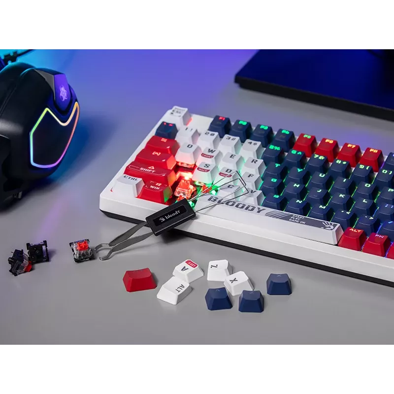 Tastiera gaming meccanica A4Tech Bloody S98, USB, Sports Navy, switch BLMS Red Plus