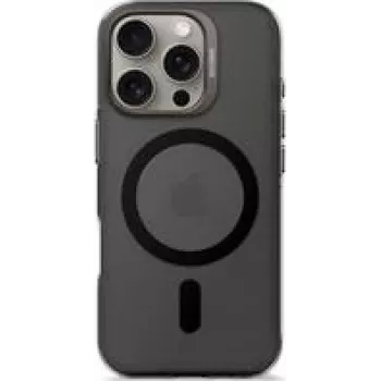 Decoded cover posteriore in plastica riciclata per iPhone 16 Pro, nero trasparente