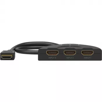 Goobay | Switch HDMI 3 a 1 (4K @ 30 Hz) | 58487 | nero | connettore femmina HDMI | 3 connettore femmina HDMI | 0,58 m