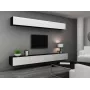 Armadietto Cama VIGO 90 chiuso 90/35/32 nero/bianco lucido