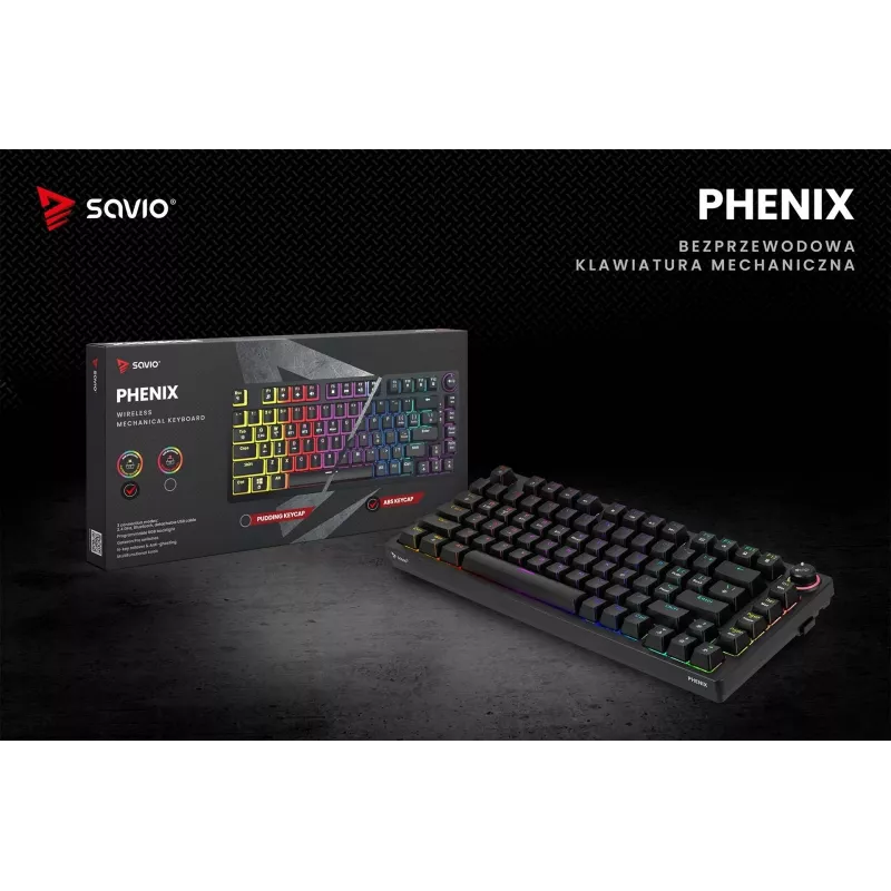 Tastiera gaming Savio Phenix SAVGK-RED USB RF Wireless Bluetooth QWERTY