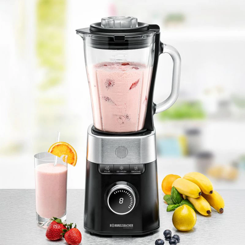 Impastatrice Rommelsbacher MX 1260 — 1200 W, 1,5 L, nero/acciaio inox