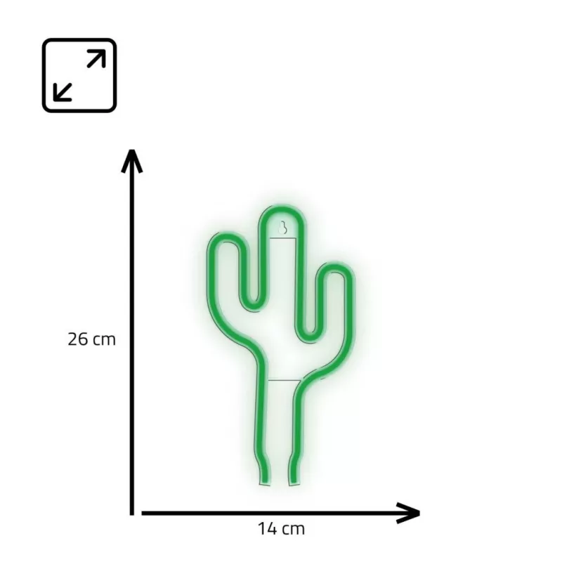 Luce neon MANTA SNL74GN Verde cactus — insegna neon decorativa, modello SNL74GN