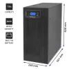 Qoltec 53982 UPS online a onda sinusoidale pura, 6 kVA / 4,8 kW, LCD, USB