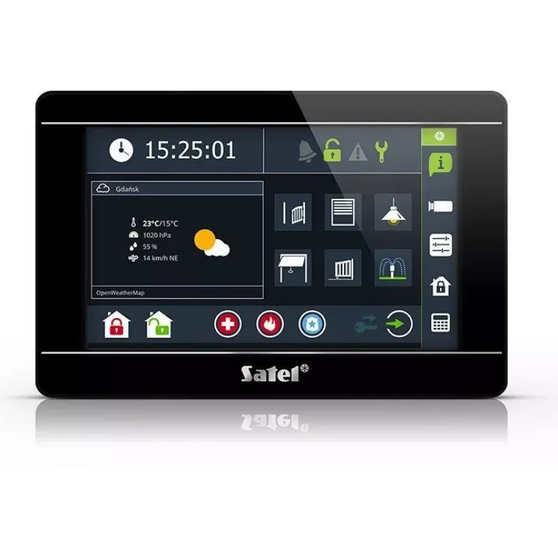 Pannello di controllo touchscreen SATEL INT-TSI-B pannello a parete LCD da 7 pollici per sistemi di sicurezza