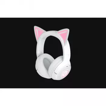 Cuffie da gaming wireless Razer Kraken Kitty V2 BT bianco con Bluetooth, THX Spatial Audio, illuminazione RGB