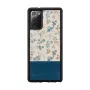 Custodia per cellulare Man and Wood Galaxy Note 20 — fiore blu su nero