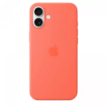 iPhone 16 Plus custodia in silicone compatibile MagSafe - mandarino