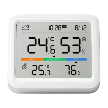 SwitchBot Meter Pro bianco LCD batteria 0 sensore di temperatura e umidità