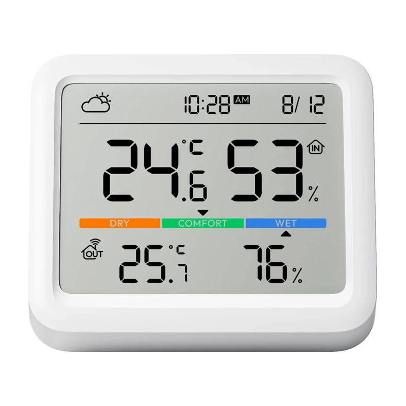 SwitchBot Meter Pro bianco LCD batteria 0 sensore di temperatura e umidità